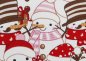 Preview: Holly Swafing Weihnachtsstoff, Sweatstoff mit Schneemännern all over für Weihnachtssweater